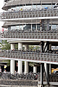 Bikes In The Big Bicycle Parking Lot At The Main Train Station, Amsterdam, Netherlands