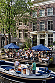 Boat Ride Past The Sidewalk Cafe 'T'Smalle', Egenlatiersgracht, Amsterdam, Netherlands