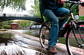 Banks Of A Canal, Amsterdam, Holland, Bike Ride, Houseboat