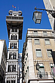 Rua De Santa Justa And Elevator, Elevador De Santa Justa, Lisbon, Portugal, Europe
