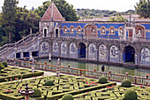 Gardens In The Palacio Quinta Dos Marques Da Fronteira, Fronteira Palace, At The Foot Of The Monsanto Hill, On The Outskirts Of Lisbon. It Possess A Unique Collection Of 18Th Century Azulejos, Portugal, Europe