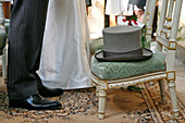 Detail Of The Groom'S Suit On The Wedding Day In Church, France