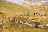 Mountain bike rally near Flims, Canton of Grisons, Switzerland