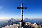 Summit cross of Tofana di Rozes, Tofane, Dolomites, Veneto, Italy