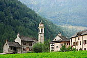 Church of Sonogno, Valle Verzasca, Ticino, Switzerland