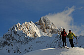 Skitouring, Duerrenstein, Hochpuster Valley, South Tyrol, Italy, model released