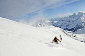 Skitour, Dürrenstein, Hochpustertal, Südtirol, Italien, model released