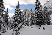 Ski Tour, Sextner Stein, Sexten, Hochpuster Valley, South Tyrol, model released