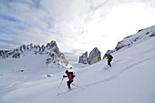 Skitour, Sextner Stein, Sexten, Hochpustertal, Südtirol, Italien, model released
