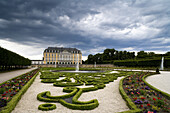 Schloss Augustusburg, Brühl, Nordrhein-Westfalen, Deutschland, Europa, Dominique Girard (ausgebildet in Versailles) entwarf ab 1728 den Brühler Schlossgarten, seit 1984 UNESCO-Weltkulturerbe, Rokoko