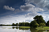 Wörlitzer Park, Ansicht mit Wörlitzer See, Wörlitz, Sachsen-Anhalt, Deutschland, Europa, UNESCO Weltkulturerbe