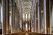 Hauptschiff der Lübecker Marienkirche, St. Marien zu Lübeck, Hansestadt Lübeck, Schleswig-Holstein, Deutschland, Europa, UNESCO-Weltkulturerbe