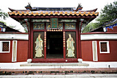 Entrance gate of the Wufei temple, templs in honour of concubines, Tainan, Republic of China, Taiwan, Asia