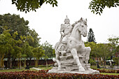 Equestrian monument of Koxinga at a park, Zheng Chenggong, Tainan, Republic of China, Taiwan, Asia