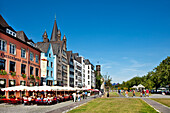 Pavement cafes in old town, Cologne, North Rhine-Westphalia, Germany