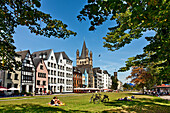 Rheinwiese, Altstadt, Köln, Nordrhein-Westfalen, Deutschland