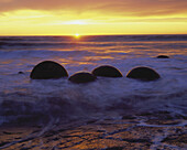 Sunrise at Moeraki Boulders North Otago New Zealand