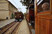 Railway station,  Soller. Serra de Tramuntana,  Majorca,  Balearic Islands,  Spain