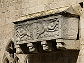 Sarcophagus,  church of Sant Feliu,  Girona. Catalonia,  Spain