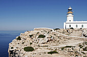 Lighthouse at Cap de Cavalleria cape,  Minorca. Balearic Islands,  Spain
