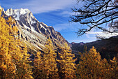 Mont Blanc at sunrise,  Courmayeur,  Aosta Valley,  Italy