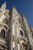 Facade of Il Duomo Cathedral,  Milan,  Italy
