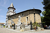 Church,  Ainhoa. Pyrénées-Atlantiques,  Aquitaine,  France