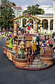 Pinnochio on Float in Parade at Walt Disney Magic Kingdom Theme Park Orlando Florida Central
