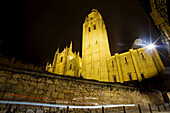Cathedral at night,  Segovia. Castilla-Leon,  Spain