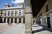 Mercado Chico square (18th century by Ventura Rodriguez and Antonio Cuervo) and Town hall (19th century,  architect Vazquez de Zuñiga). Avila (city added to the Unesco´s World Heritage List in 1985),  Castilla-Leon,  Spain