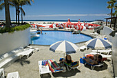 Lago Martianez resort designed by Cesar Manrique,  Puerto de la Cruz. Tenerife,  Canary Islands,  Spain