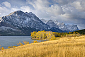 Autumn view along Lake McDonald,  Glacier National Park Montana USA