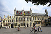 Town Hall in Burg square,  Bruges. Western Flanders,  Belgium