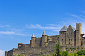 La Cité,  Carcassonne medieval fortified town Aude,  Languedoc-Roussillon,  France