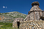 Lanaitho Valley and ´pinnetu´,  Dorgali,  Sardinia,  Italy