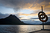 Pier by Skodbergvatnet lake,  Troms county,  Norway