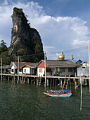 scenic view of Ko Panyi moslem stilt village in Phang Nga Bay in Thailand