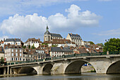 The Yonne river at Joigny,  Yonne,  France