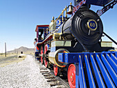 The ´Jupiter´ locomotive steam engine at the Golden Spike National Monument,  Utah,  USA.