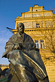 Statue of Bedrich Smetana in front of Smetana museum in old town Prague Czech Republic Europe