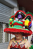 Man in drag at Las Palmas carnival on Gran Canaria in the Canary islands