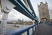 Towe Bridge and city skyline,  London,  England,  UK