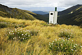 A long drop toilet on the Kepler track South Island,  New Zealand