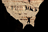 Lone female hiker Elves Chasm,  Grand Canyon National Park,  Arizona,  United States