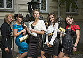 Ukraine Kiev St Andrews Street Young girls