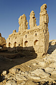 ruins of the historic adobe city of Al Sulaif near Ibri,  Hajar al Gharbi Mountains,  Al Dhahirah Region,  Sultanate of Oman,  Arabia,  Middle East