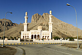 mosque in Yanqul,  Hajar al Gharbi Mountains,  Al Dhahirah region,  Sultanate of Oman,  Arabia,  Middle East