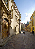 Poland,  Krakow,  Kanonicza street and Wawel Castle
