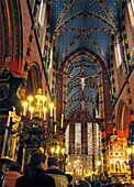 Poland Krakow,  St Mary´s Church Gothic altar carved by Veit Stoss