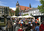 Poland,  Krakow,  Bread festival at Wolnica Square,  Kazimierz district